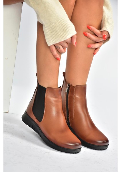V324501103 Taba Hakiki Deri Kadın Bot fiyatları