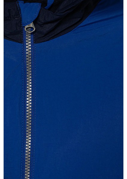 Erkek Bebek Mavi Astarlı Kapüşonlu Yağmurluk modelleri