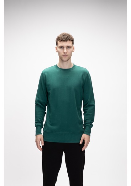 Corner Crewneck/forest Erkek Sweatshirt Koyu Yeşil