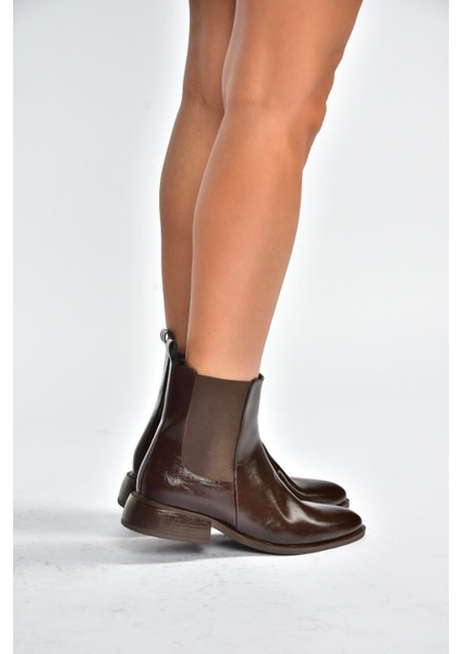 V312367309 Kahverengi Alçak Topuklu Kadın Bot fiyatları