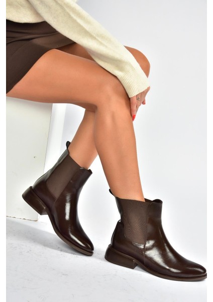 V312367309 Kahverengi Alçak Topuklu Kadın Bot fırsatları