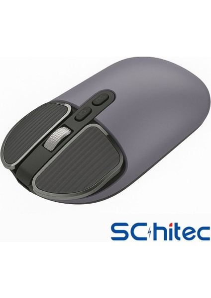 M203 Çift Modlu Taşınabilir Optik Kablosuz 2.4ghz ve Bluetooth Bağlantılı Süper Sessiz Mouse Lila