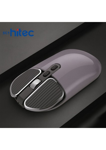 M203 Çift Modlu Taşınabilir Optik Kablosuz 2.4ghz ve Bluetooth Bağlantılı Süper Sessiz Mouse Lila modelleri