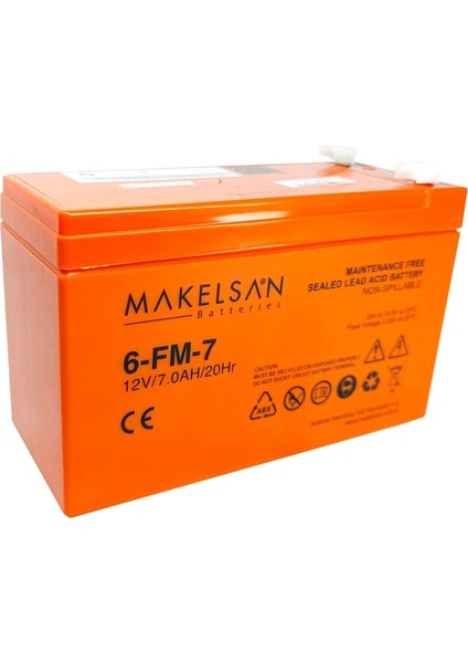 12V 7AH, Bakımsız, Kuru Akü. Ups Için Uygundur. modelleri
