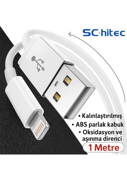 3A 60W Usba To Lightning Hızlı Data ve Şarj Kablosu 1 Metre Beyaz WDF01 modelleri