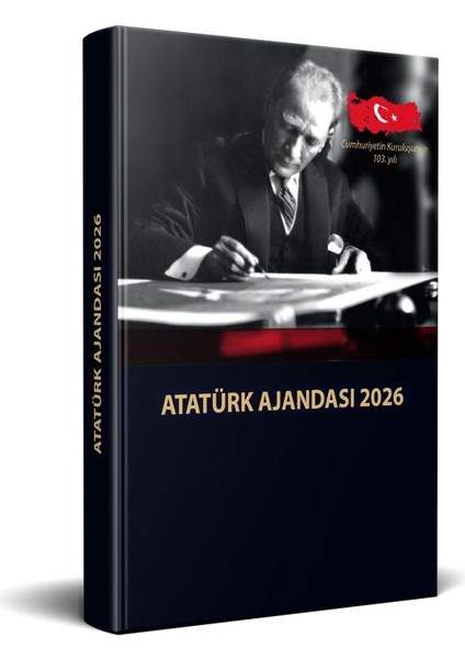 Kişiye Özel 2026 Atatürk Ciltli Ajanda ve Benzinli Çakmak modelleri