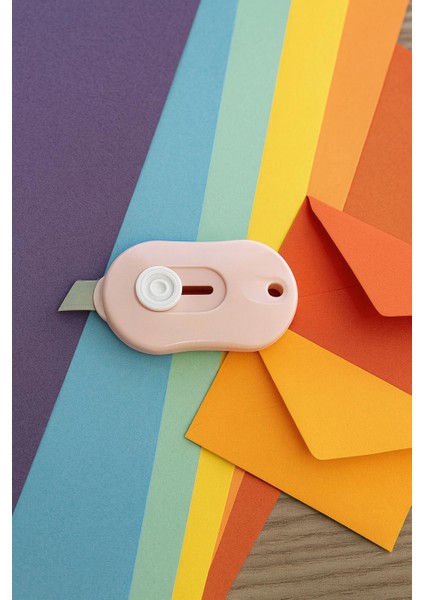 Taşınabilir Mini Maket Bıçağı Zarf Açıcı Pembe