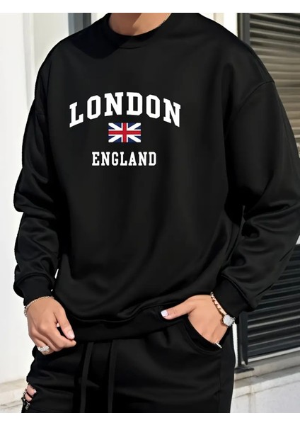 Erkek Uzun Kollu Bisiklet Yaka Yazı Baskılı Iki Iplik Bluz modelleri