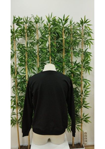 Erkek Uzun Kollu Bisiklet Yaka Yazı Baskılı Iki Iplik Bluz indirimleri