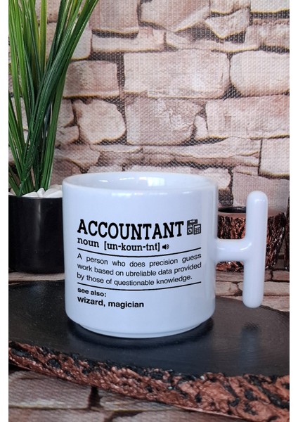 Accountant Definition Noun Baskılı Muhasebeci Hediyelik Baskılı T Kulplu Latte Fincanı Kupa Bardak