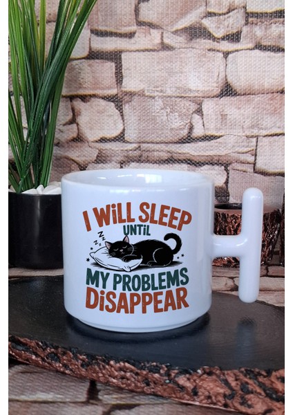 Kedi Komik Esprili Kedisever Kedi Sahibi Hediyelik Baskılı T Kulplu Latte Fincanı Kupa Bardak