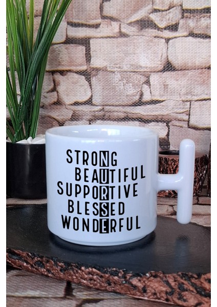 Nurse Desenli Yazı Hemşire Hediyelik Baskılı T Kulplu Latte Fincanı Kupa Bardak