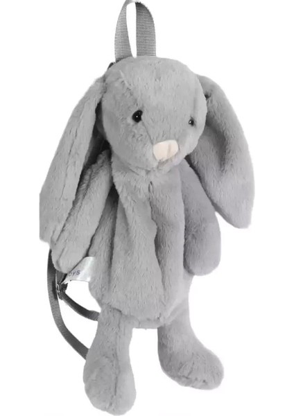 Peluş Çanta Tavşan Gri 45 cm