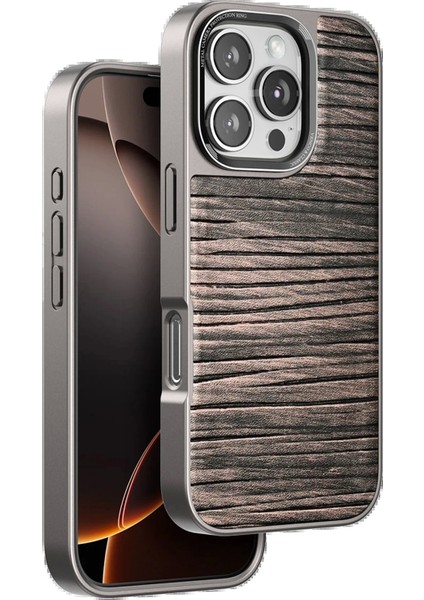 iPhone 16 Pro Wave Kapak - Kahverengi