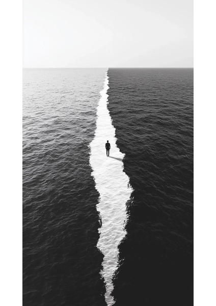 Denizin Ortasında Huzur I Ev Duvar Salon Güzellik Salonu Ofis Dükkan Dekarasyon Kanvas Tablo