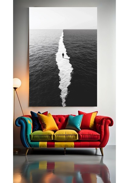 Denizin Ortasında Huzur I Ev Duvar Salon Güzellik Salonu Ofis Dükkan Dekarasyon Kanvas Tablo fiyatları
