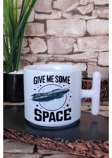 Give Me More Space 2 Daha Fazla Uzay Komik Astronot Hediye T Kulplu Latte Fincanı Kupa Bardak