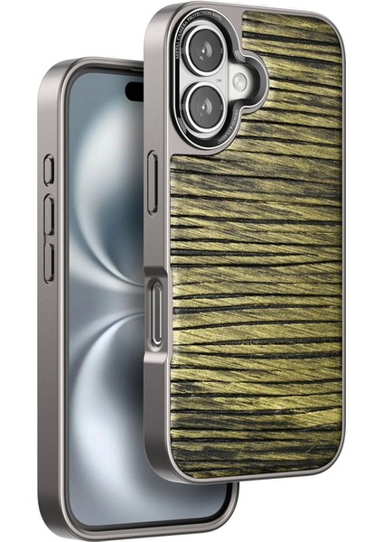 iPhone 16 Wave Kapak - Koyu Kahve