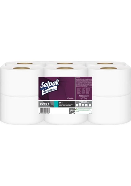 Tuvalet Kağıdı Professional Içten Çek 70 mt 12PK/KL