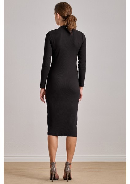 Midi Siyah Kaşkorse Elbise fiyatları