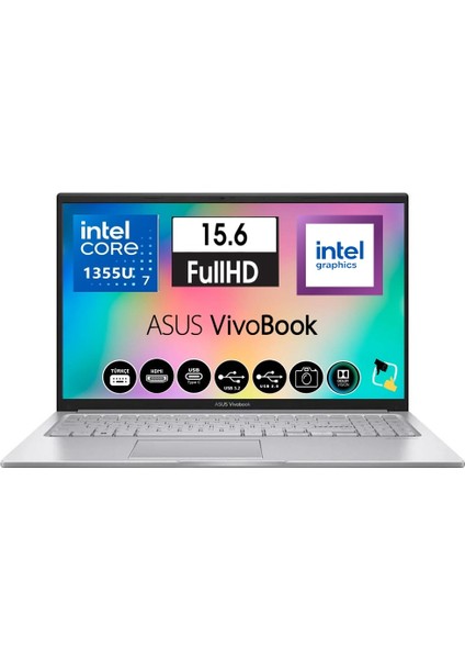 Vivobook 15 X1504VA-NJ195W Intel Core I7 1355U 16GB Ram 512GB SSD 15.6'' Full Hd Windows 11 Home Taşınabilir Bilgisayar +Snertechçanta fiyatları