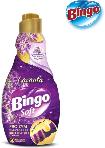 Bingo Konsantre Çamaşır Yumuşatıcısı Lavanta 1440 ml