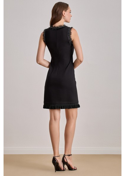 Diz Boy Siyah Örme Elbise fiyatları