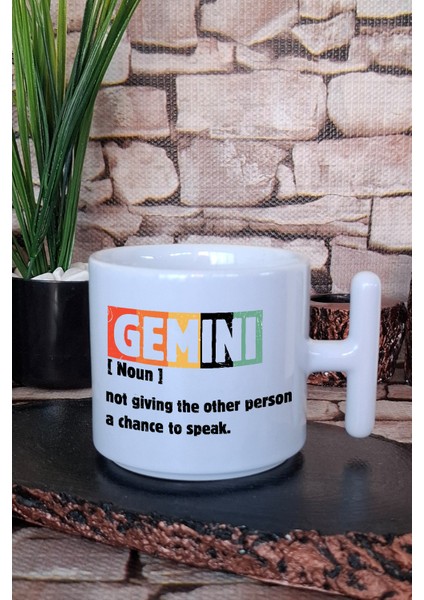 Gemini Noun Definition Baskılı Ikizler Burcu Astroloji Hediye T Kulplu Latte Fincanı Kupa Bardak