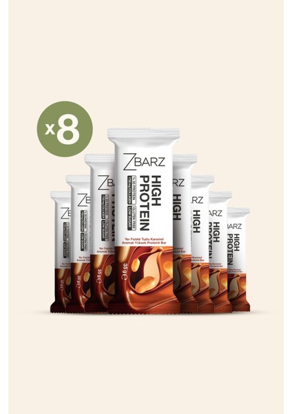 Yüksek Protein Bar Yer Fıstık & Tuzlu Karamel 35G (8 Adet)