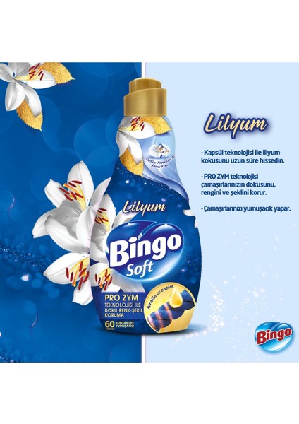 Bingo Konsantre Çamaşır Yumuşatıcısı Lilyum 1440 ml modelleri
