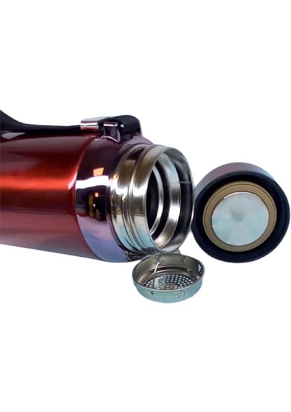 1lt Çelik Termos Kırmızı fırsatları