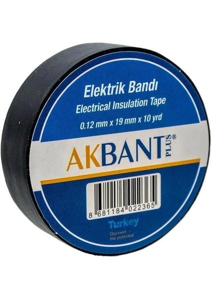 Izole Bant Elektrik Bandı - 0.12 mm x 19 mm x 10 Yrd - Sarı - 10 Adet fırsatları
