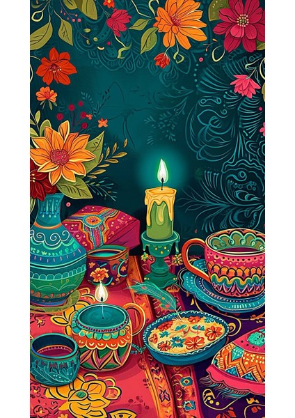 Dekoratif Mumlar Ev Duvar Salon Güzellik Salonu Ofis Dükkan Dekarasyon Kanvas Tablo fiyatları