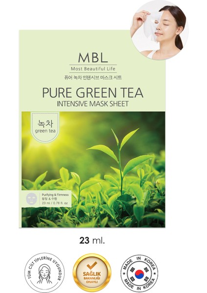 Teresia Yeşil Çay Içerikli Canlandırıcı Arındırıcı ve Aydınlatıcı Etkili Yüz Maskesi