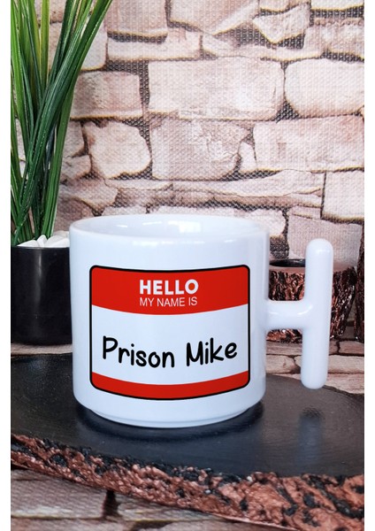 Prison Mike Michael Scott The Office Baskılı T Kulplu Latte Fincanı Kupa Bardak