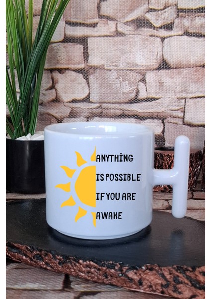 Should I Spread The Sprıng Or No-Güneş Baskılı Eğlenceli T Kulplu Latte Fincanı Kupa Bardak