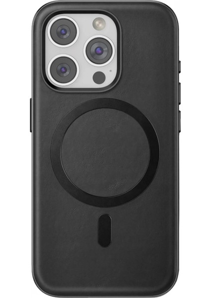 iPhone 15 Pro Max Puskas Magsafe Kapak - Siyah