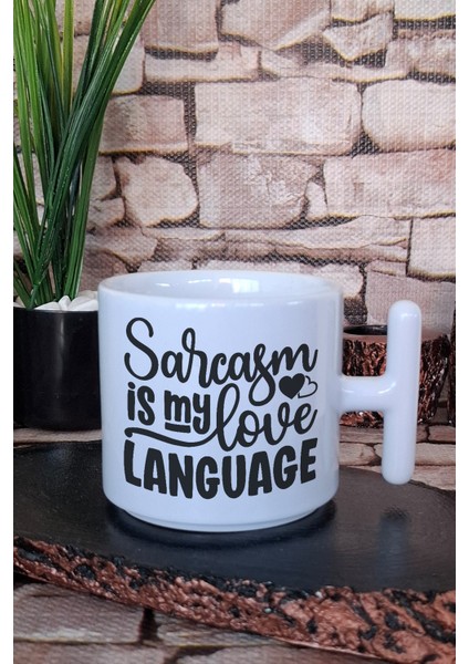 Sarcasm Just One Of My Many Services Esprili Hediyelik Baskılı T Kulplu Latte Fincanı Kupa Bardak