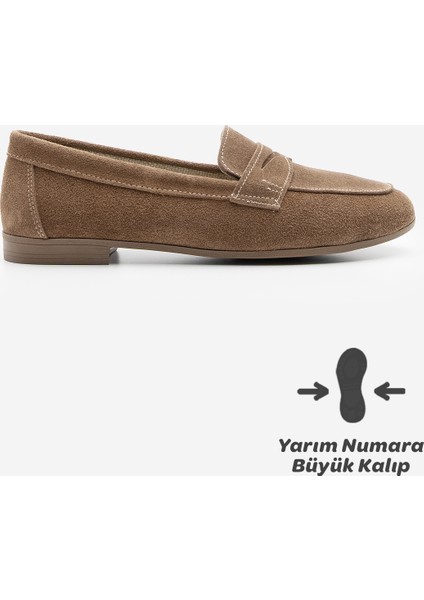 Kadın Hakiki Deri Loafer Günlük Ayakkabı Rosme Taba modelleri