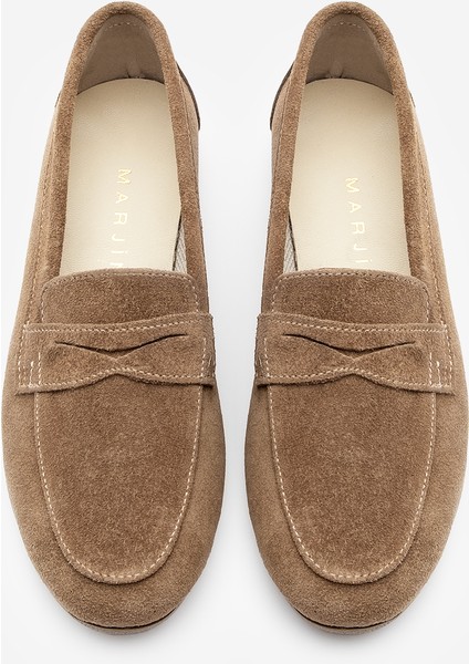 Kadın Hakiki Deri Loafer Günlük Ayakkabı Rosme Taba