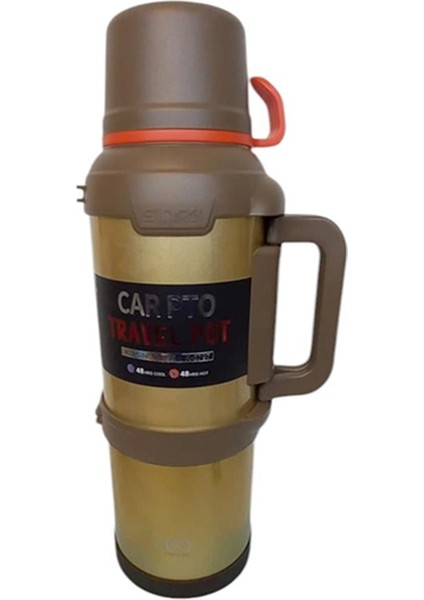 4lt Çelik Termos Kampçı Termosu Sarı