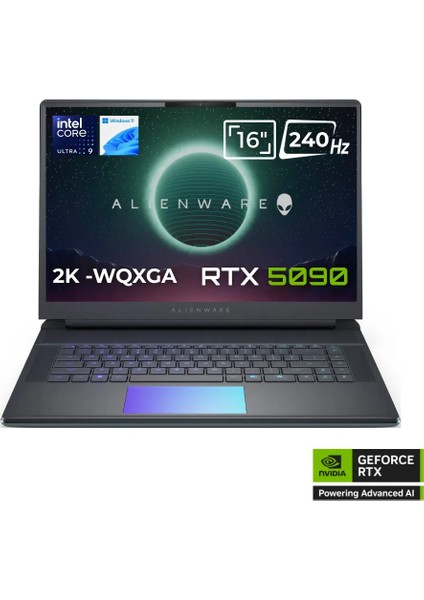 Alienware 16 Area-51 AA16250 Ultra 9 275HX 32GB 1tb SSD 24GB RTX5090 175W 16 Wqxga 240Hz Windows 11 Ingilizce Klavye