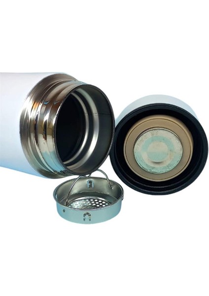 Kişiselleştirilebilir Dereceli Termos 05 Lt Beyaz Renk indirimleri