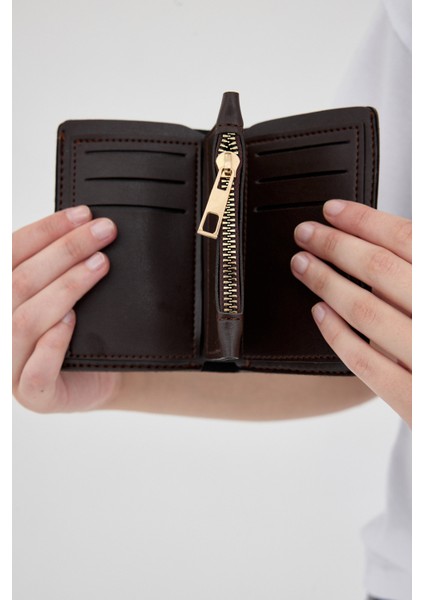 Kahve Kemer Tokalı Fermuarlı Cüzdan 9209 modelleri
