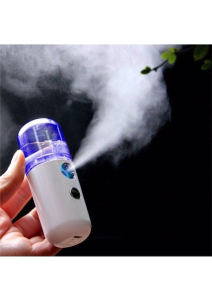 Taşınabilir Mini Buhar Makinesi 30 ml Beyaz – Cilt Nemlendirici, Hızlı Isınan ve Uzun Süre Çalışan Yüz Steamer