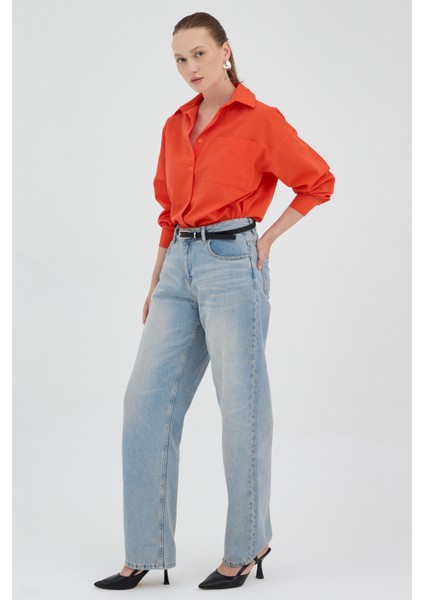 Orange Tek Cepli Oversize Gömlek 8158A modelleri