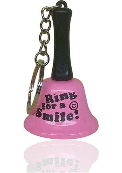 Anahtarlık Resepsiyon Zil Ring For A Smile Açık Pembe