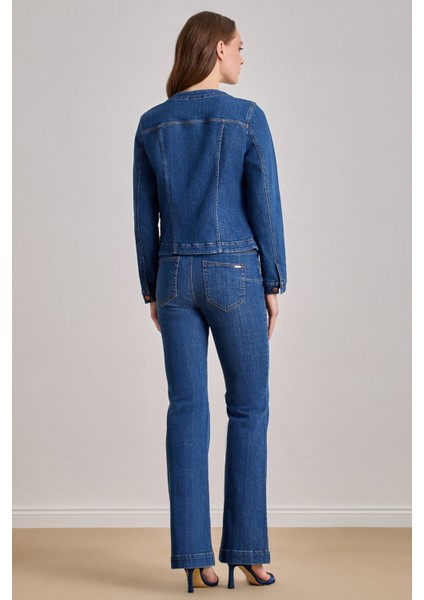 Takma Kol Mavi Jean Ceket fiyatları