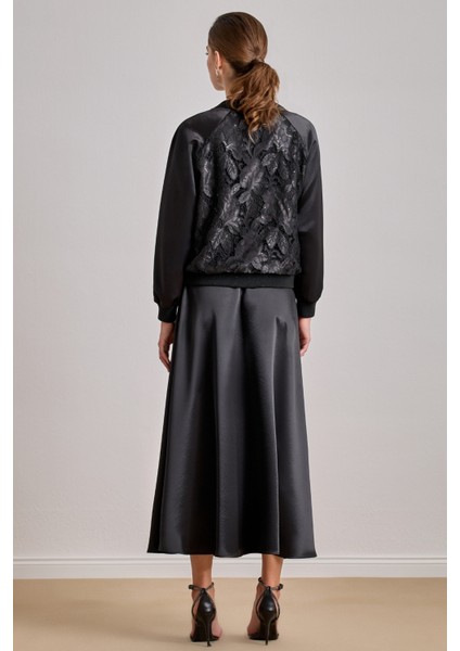 Bomber Siyah Brodeli Ceket fırsatları