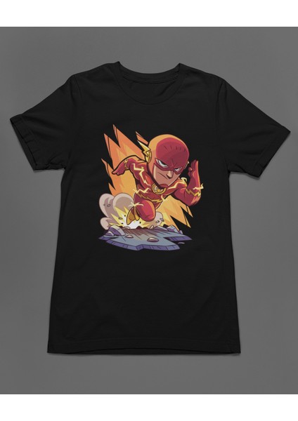 The Flash Chibi Çizgi Film Dizi Unisex Tişört T-Shirt